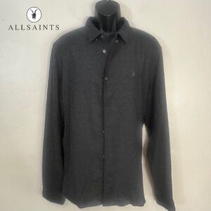 AllSaints Flannel Shirt XXL Gently worn 65% viscose/35% polyester nubby light